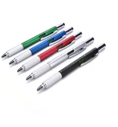 Multi 6 in 1 Werkzeug Stift Kugelschreiber Schraubendreher Lineal Wasserwaage Handy Touchscreen Reparatur Stylus Pen5618828