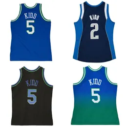 스티치 농구 유니폼 Jason Kidd 1994-95 2011-12 메쉬 나무 고전 레트로 저지 남성 청소년 S-6XL