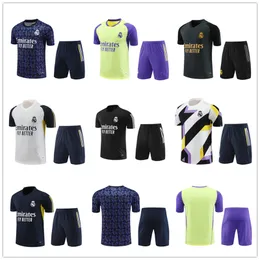 2024 Tute da calcio Set Real madrids TRACKSUIT set 23 2425 Pantaloncini a manica corta da uomo e bambino kit da calcio chandal futbol survêtement TRAINING tuta maglia da calcio