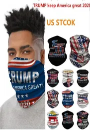 DHL 37days Designer 2020 Trump American Election Ice Silk Sports Magic Turban Scarf BandanaS3D Print Dust Face Masks Skullcap FY61388372