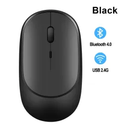 Ratos que carregam sem fio bluetooth mouse para ipad/samsung/xiaomi tablet dualmode bluetooth 4.0 usb portátil mouse 3 dpi ajustável venda