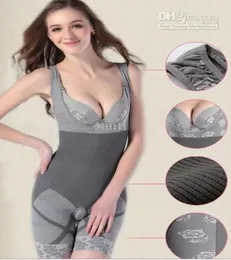 Moda doğal bambu kömür vücut şekillendirici iç çamaşırı ince incelme elbisesi bodysuits4130543