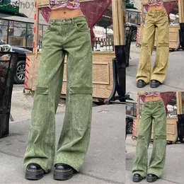 Women's Jeans Womens Jeans 2023 Cargo Pants Woman Relaxed Fit Baggy Clothes Black High Waist Previously Viewed Size Denim Women 240304