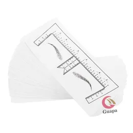 50pcslot estênceis de sobrancelha moldar régua de sobrancelha descartável com forma de sobrancelha adesivo de régua para maquiagem permanente Tools5600141