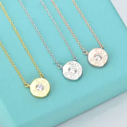 Pendant Necklaces 925 Sterling Silver Necklace Classic 1837 Round Cake Horse Eye Pendant Necklace for Women 18K Gold Plated Lock Bone Chain Fashion Designer Jewelry