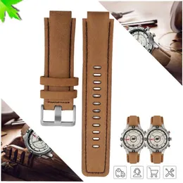 Äkta läderklocka Band Watch Strap-ersättning för Timex Tide T45601 T2N721 T2N720 E-Tide Compass Watches H0915209A