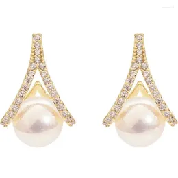 Stud Earrings Arrival Elegant Crystal Imitated Pearl Statement For Women Girls Valentines Day Gift Fashion Jewelry Whol