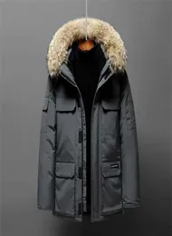 Fur Collar White Duck Down Winter Jacket Men Windproof Hooded Thicken Multipocket Coat Male Keep Warm 30 Degree Parkas4834958