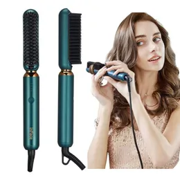 Inface Ionic Hair Fordener Brush Ceramic تسخين تقويم الشعر مشط تصفيف الشعر Dryer6991878