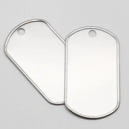 Tags 20Pcs Plate Stainless Steel Tags Military Army Identity Tag Men Tags Necklace Personality necklace Dog ID Tags for Men Pendant