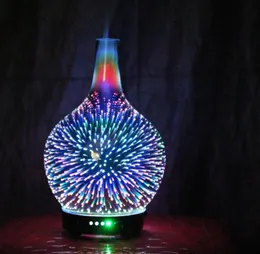 7 colori luce vaso di vetro 3D aromaterapia olio essenziale diffusore di aromi cambio e spegnimento automatico senza acqua umidificatore a nebbia fredda Y24507197