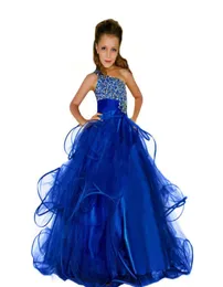 2016 Sheer Neck Beaded Organza Luxurious One Shoulder Flower Girl Dresses Vintage Child Pageant Dresses Beautiful Flower Girl Dres2507470