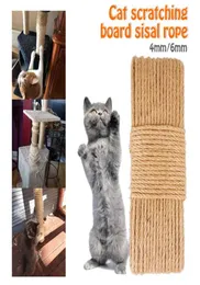 Cat Toys 46mm 50m Scratching Post Tree Toy Natural Jute Rope Twine Ed Cord Macrame String DIY Craft Handmade Decor9508138