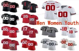 Niestandardowe zszyte 80 CJ Saunders 88 Jeremy Ruckert 9 Johnny Utah 97 Joey Nick Bosa Ohio State Buckeyes College Men Men Jerse 9339189