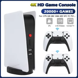 Console NUOVA Console per videogiochi M5PS5 Controller per gamepad wireless 2.4G 64GB/128GB 20000 giochi gratuiti Box 4K TV Out per PS1/CBA/MD/FC/SFC