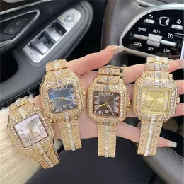 12% zniżki na zegarek luksusowe diamentowe męskie męże z precyzyjną stalową obudową i paskiem mineralnym Super Mirror Surface