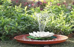 Solar Fountain Bird Bath Lotus Waterscape Garden Floating Water Fountain For Bird Bath Fish Tank PoolGarden Decoration tuin Y7638407