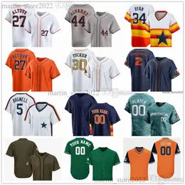 Maglia da baseball 2024 cucita 27 Jose Altuve 2 Alex Bregman 44 Yordan Alvarez 3 Jeremy Pena 30 Kyle Tucker 79 Jose Abreu 7 Craig Biggio 5 Jeff Bagwell 34 Nolan Ryan