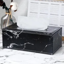 Magazyn kuchenny nordyckie marmurkowane skórzane pudełka na tkanki do salonu sypialnia puls