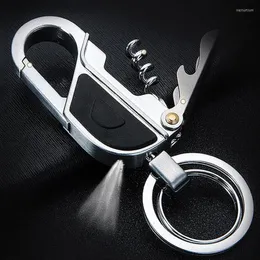 Keychains Jobon Men Key Chain Multifunction Folding Clipper Wine Corkscrew KeyChain Tool For Ring Holder Christmas Day Xmas Gift302l