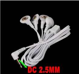 20pcslot 4 in1 25mm Huvud 4way Elektrod Pad Connector Wire för Tens Massager Maskinlängd 120 cm7710194
