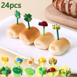 Forks Kitchen Tool Bento Fork Fruit Plastic Decoration Tag Accessory Rice And Vegetable Roll Lunchbox