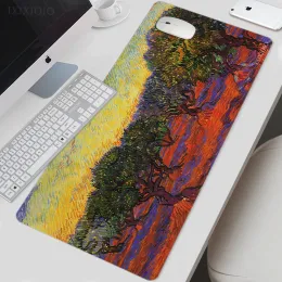 Pads van Gogh Art Mouse Pad Gamer XL Computer HD Custom Mousepad xxl Maty biurka Playmat Soft Office Akcesoria