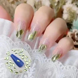 Nail Art Decorations Stickers Flat Bottomed Irregular Shaped Water Droplets Tool Accessories Light Green Beauty