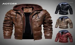 Men039s Jackets Men Leather Jacket Winter Autumn Casual Mens Motorcycle PU Coat Warm Outerwear Zipper Hooded Coats 2021 Clothin3820905