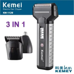Kemei 3 In 1 Rechargeable Electrics Shaver Nose Head Double Head Shaving Razor For Men Face Care KM-11201030339