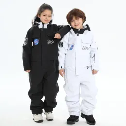 Suits çocuklar OnePiece Ski Suit Elbise Kız Kızlar Kış Dış Mekan Rüzgar Geçirmez Su Geçirmez Sıcak Kayak Tulumları Snowboard Takım Kayak Çocukları