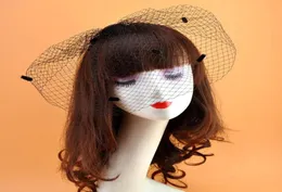 Bridal Veils WhiteBlack Ivory Net Birdcage Charming Wedding Veil Hats Halloween Fascinator Face7553079