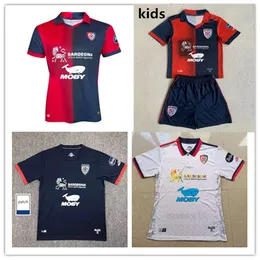 23 24 Cagliari Soccer Jerseys Pavoletti Lapadula Viola Shomurodov Kids Football Shirts Jankto Luvumbo Nandez Obert Makoumbou Rog Home Away Men Shirt