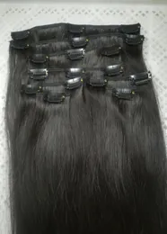 Акция 70 г 100 г 120 г 140 г 160 г Прямая заколка Remy для наращивания человеческих волос Черный Коричневый Блондин на выбор цвета 14 дюймов 3067029