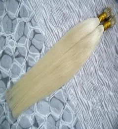 Remy blond malaysisk mikro nano loop ring hår 100 g mikro loop hårförlängningar 1g malaysisk jungfru rak mikroring hår exten5429382