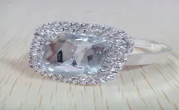 100PCS A Lot 2 Layer Vintage Acrylic Diamond Napkin Ring GoldSilver 2 Color For Choice2382865