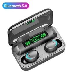 F95C TWS BLUETOOTH 50 이어폰 충전식 SmartTouch 무선 이어 버드 마이크 배터리 디스플레이 스테레오 HIFI 스포츠 헤드폰 2578342