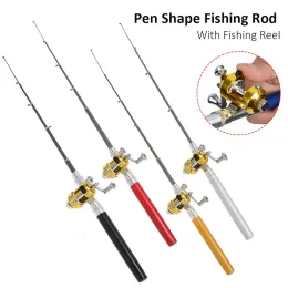 Rods 1m Portable Telescopic Mini Fishing Pole Ultralight Pen Shape Fishing Rod Fishing Accessories For Outdoor River Lake Reel Rod