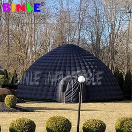 Kundenspezifisches 10mD (33ft) mit Gebläse Schwarzes riesiges aufblasbares Iglu-Zelt, Outdoor-Luftkuppel-Festzelt/Überdachung für Hochzeitsfeiern zu verkaufen
