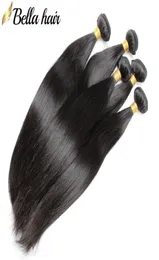 Seidige gerade brasilianische Jungfrau-Haarbündel-Menschenhaar-Verlängerung 1230 Zoll-Haar-Einschlag 4pcslot natürliche Farbe Bellahair5963389