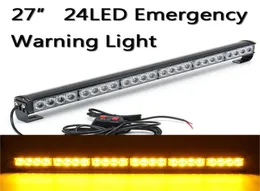 Emergency Lights 12V 24 LED CAR TRUCK STROBE Light Bar Beacon Varning Taklampan Vattentäta Hazard Lightings Amber1561245