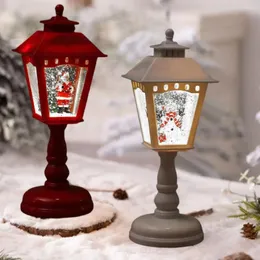 Nachtlichter Weihnachten Schneekugel Laterne LED Licht Wasser glitzernde Santa Lampe Dekor