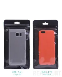 100 PCS Retail Zip Bags for iPhone 7 Case Case Plastic Black Backaging Pags for iPhone x 7 plus case7777030