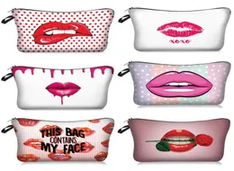 MPB013 Beauty Lip 3D Print Women kosmetyczna torba Modna makijaż Makijaż Organizator makijażowy magazynowanie toaleta Toaletia Zestaw kosmetyczny B1639954