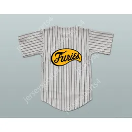 Baseball Furies pinstriped Grey Baseball Jersey sydd