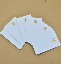 10 teile/los ISO7816 Weiße PVC Karte mit SEL 4442 Chip Kontakt IC Karte Leere Kontakt Smart Card6487279