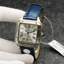 Высочайшее качество Dumont квадратные женские кварцевые часы с батарейным механизмом, кожаный ремешок, мужские и женские часы