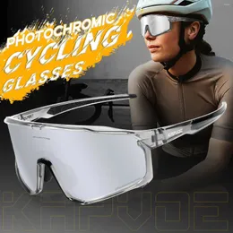 Outdoor Eyewear 2024 Pochromic Sunglasses For Men Polarized Cycling Glasses Mountain Bicycle Women Sports UV400 Goggles