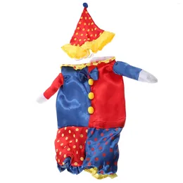 Dog Apparel Winter Clothing Pet Clown Costume Hat Circus Outfit Halloween Carnival Party Dress Up Puppy Size Xl