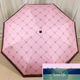 High-end Full Version Camellia Big Brand Umbrella Black Glue Coating Sun Protection Umbrella Automatic Open Rain and Rain Dual-Use Gift Box Umbrellas